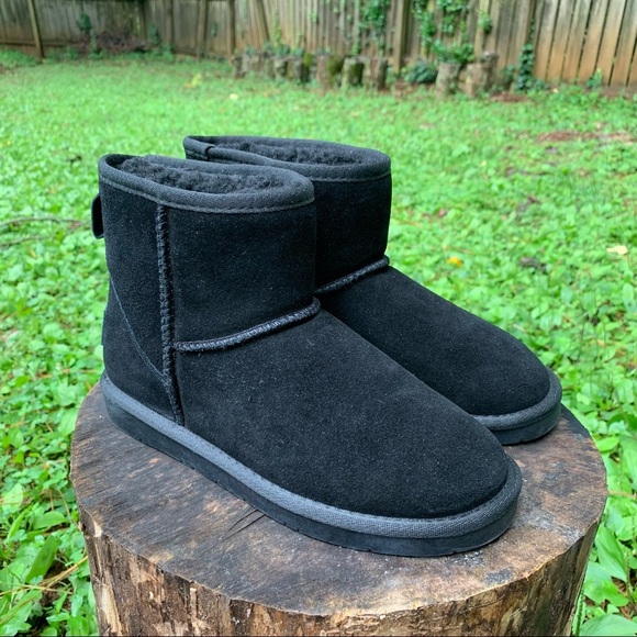 ZGR Classic Winter black suede snow ankle boots 7 - Picture 2 of 16